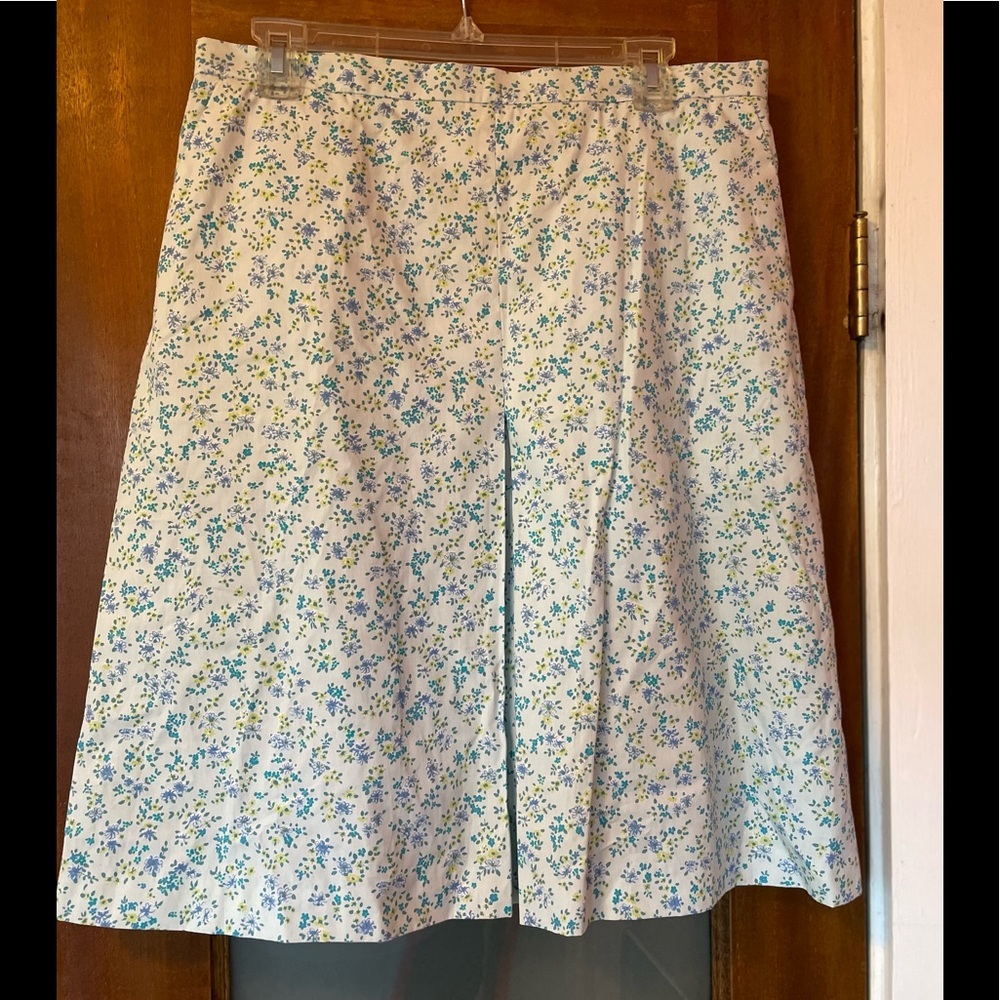 Vintage ORVIS Womens Blue/Yellow Floral Skirt